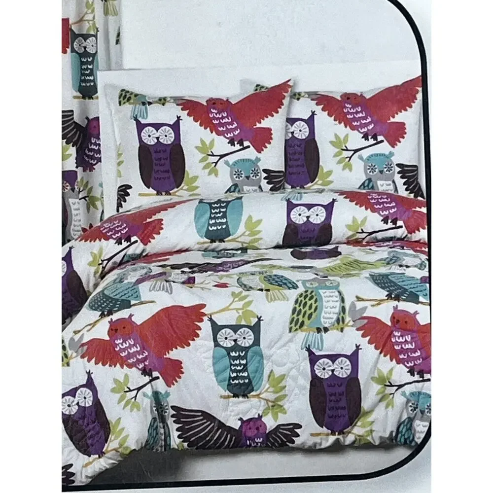 Crayola Dream In Color Bedding Comforter Set Full/Queen- Owl Always Love You NWT